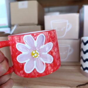 Taza Flor Relieve Fashion