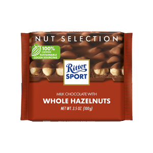 Chocolate Ritter Sport Premium con leche y Avellanas Enteras