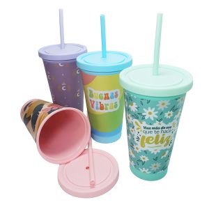 Vaso Malteada – Tapa Recta Con Vinilo