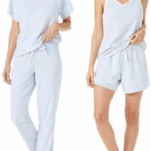 Conjunto de pijama de 4 piezas cómodas para dama talla XS -Lucky Brand