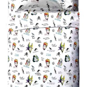 Juego de colcha de 4 piezas tamaño Full con diseño de los Villanos de Disney  -Jay Franco