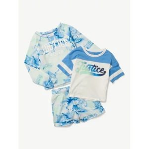 Conjunto de ropa 3 piezas para niña talla 12-14 color azul/blanco