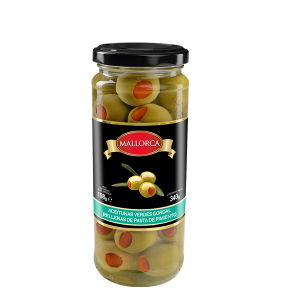 Aceitunas Verdes Gordal rellenas con pimiento Mallorca