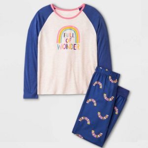 Conjunto de pijama arcoíris de 2 piezas para niña talla XS marca Cat & Jack