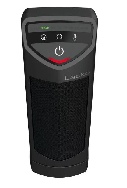 Calenton de torre de cerámica oscilante personal color negro marca Lasko - Imagen 5