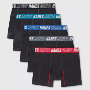 Paquete de 5 boxers para niños talla XL 16/18 – Hanes