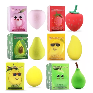 Esponjitas Fruta Maquillaje En Cajita
