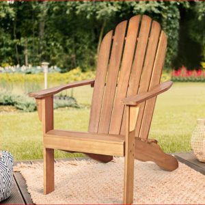 Silla de madera de acacia para patio marca Costway