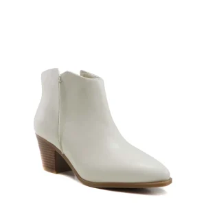 Zapatos tipo botín para dama color Ivory talla 9W -ELOQUII