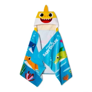 Toalla con capucha para niños de 61CM X 127CM – Baby Shark