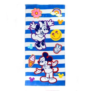 Toalla de playa de Mickey y Minnie Mouse de 58″ x 28″