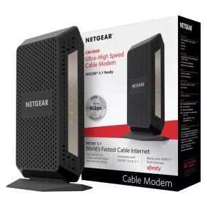 Módem por cable (CM1000-100NAS) color negro – Netgear