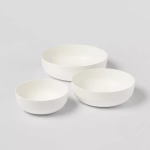 Paquete de 3 Bowls de plástico color blanco – Made By Design