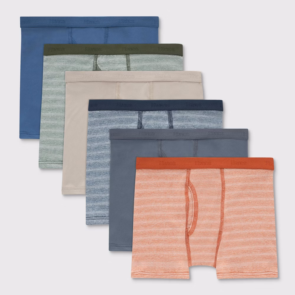 Paquete de 6 calzones para niños talla 2-3 -Hanes