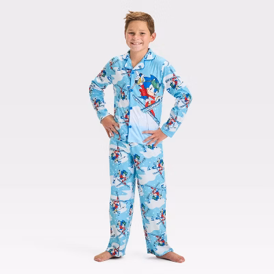 Conjunto de pijama para niños (2 piezas) de Sonic talla 8