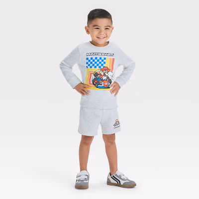 Conjunto de ropa para niño talla 3 de 2 piezas estilo Mario Kart