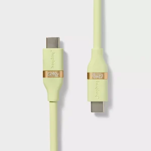 Cable de silicona de carga rápida USB-C a USB-C de 1,83 m – Heyday