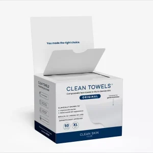 Toalla facial hidratante desechable para la piel XL de 50 unidades – Clean Skin