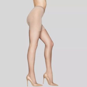 Pantimedias con parte superior de control transparente y sedoso para mujer, Talla XL -Hanes® Premium