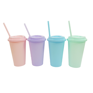 Vaso Eko Con Tapa Y Sorbete