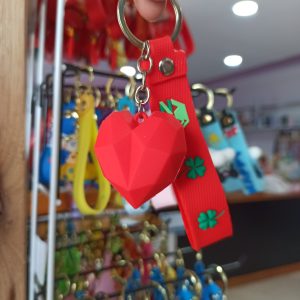Llavero C/Tira Corazon Goma