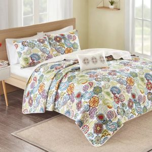 Juego de colcha con estampado colorido tamaño FULL/QUEEN – MiZone