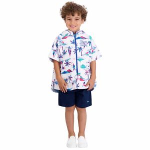 Camisa de playa con diseño de palmas y barcos para niño, talla 7-12 – Marca Tommy Bahamma