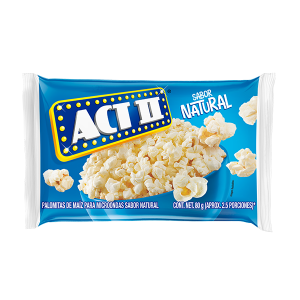ACT II Palomitas con sabor Natural Para Microondas