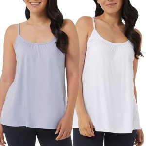 Paquete de 2 blusas de tirantes para dama con copas talla L – 32 Degrees