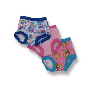Paquete de 3 calzones con diseño de princesa para niña talla 2T marca Disney