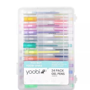 Set de 24 plumas coloridas de gel marca Yoobi