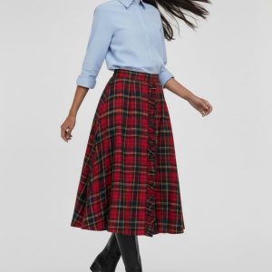 FALDA TARTÁN ROJA