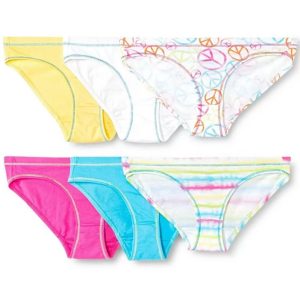 Paquete de 7 calzones corte bikini para niñas Talla 14, los colores pueden variar – Hanes