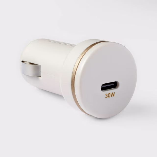 Cargador USB-C de un Solo Puerto de 30 W para carro – Heyday