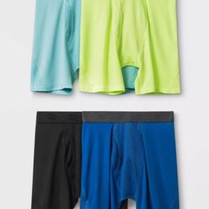 Paquete de 4 Boxer para niño, transpirable, Talla S (6/7) -All In Motion