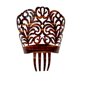 Peineta Artesanal Española Modelo Castuera Niña en Concha