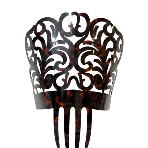 Peineta Artesanal Española Modelo Lola en Concha