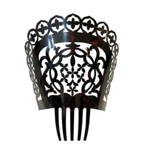 Peineta Artesanal Española Modelo Juana en Concha