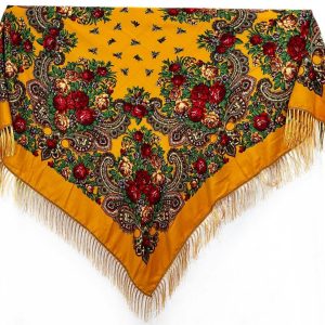 PAÑUELO FLECOS MOSTAZA