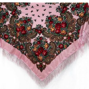 PAÑUELOS FLECOS ROSA PALO