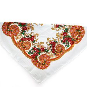 Pañuelo Portugués Vienense en Viscosa Color Blanco