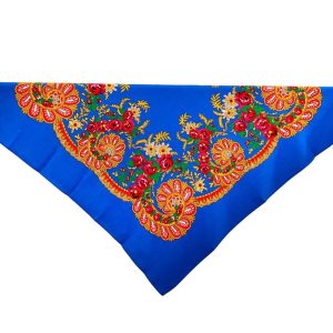 Pañuelo Portugués Vienense en Viscosa Azul