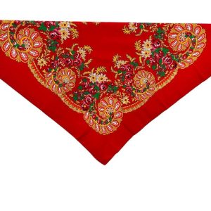 Pañuelo Portugués Vienense en Viscosa Color Rojo