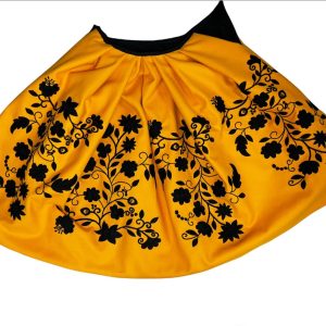 REFAJO MOSTAZA BORDADO LANA NEGRA