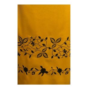 Paño  amarillo bordado en negro para refajo. Ref. 10