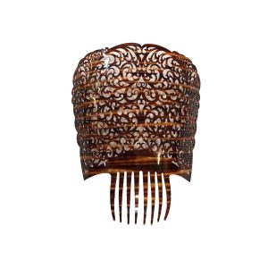 Peineta Artesanal Española Modelo Reja en Concha