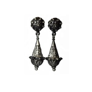 Pendientes de calabaza plateados Grandes