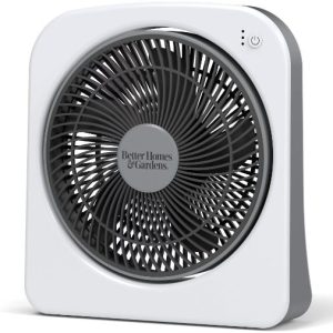 Ventilador portátil de 9 pulgadas, color blanco – Marca Better Homes & Gardens