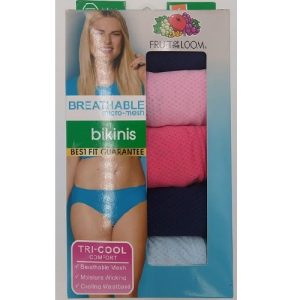 5 bikinis para dama talla 6/M marca Fruit of the Loom