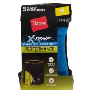 Paquete de 2 boxer para niño de malla elástica talla M. Marca Hanes